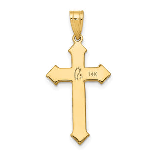 14k Yellow Gold Passion Cross Pendant XK609