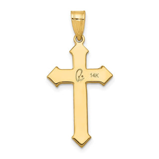 14k Yellow Gold Passion Cross Pendant XK609