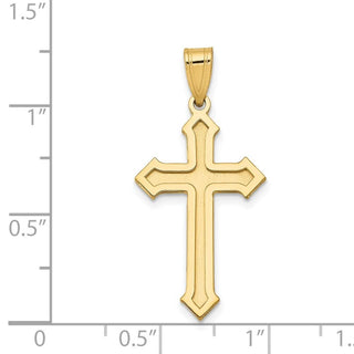 14k Yellow Gold Passion Cross Pendant XK609
