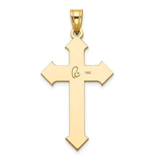 14k Yellow and White Gold Passion Cross Pendant XK610