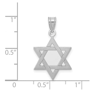 14k White Gold Star of David Pendant XK659
