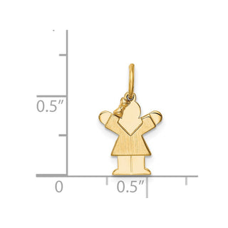 14k Yellow Gold Mini Girl Love Charm XK832