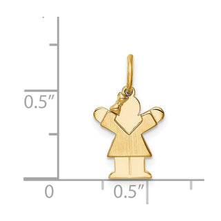 14k Yellow Gold Mini Girl Love Charm XK832