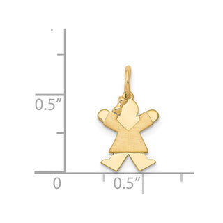 14k Yellow Gold Mini Girl Joy Charm XK833