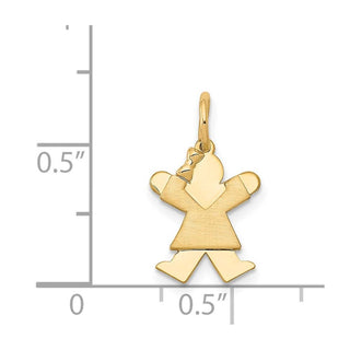 14k Yellow Gold Mini Girl Joy Charm XK833