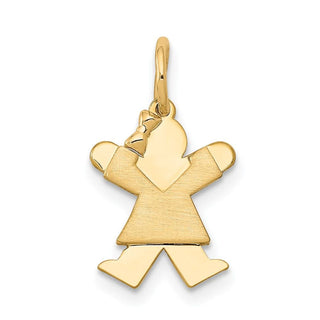 14k Yellow Gold Mini Girl Joy Charm XK833
