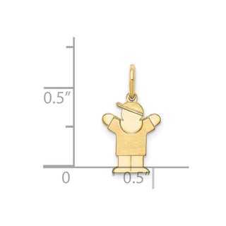14k Yellow Gold Mini Boy Love Charm XK834