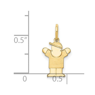14k Yellow Gold Mini Boy Love Charm XK834