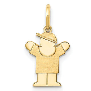 14k Yellow Gold Mini Boy Love Charm XK834