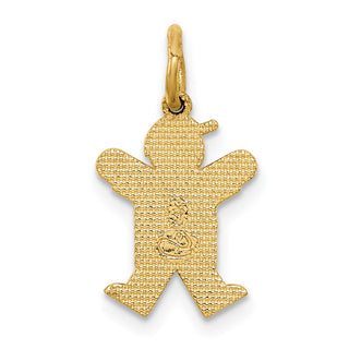 14k Yellow Gold Mini Boy Joy Charm XK835