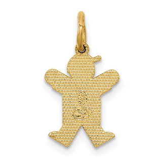14k Yellow Gold Mini Boy Joy Charm XK835