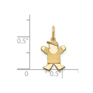 14k Yellow Gold Mini Boy Joy Charm XK835