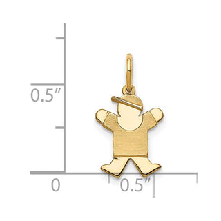 14k Yellow Gold Mini Boy Joy Charm XK835