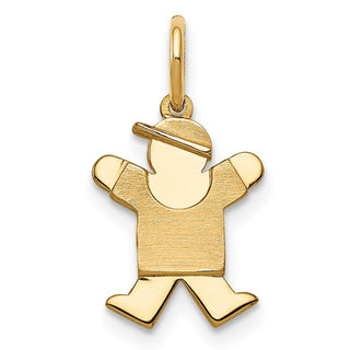 14k Yellow Gold Mini Boy Joy Charm XK835