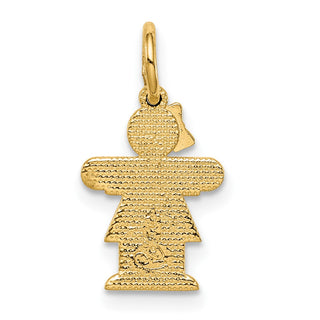 14k Yellow Gold Mini Girl Hugs Charm XK836