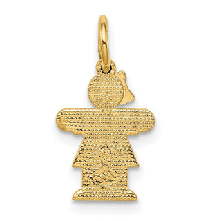 14k Yellow Gold Mini Girl Hugs Charm XK836