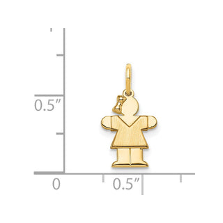 14k Yellow Gold Mini Girl Hugs Charm XK836