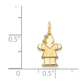 14k Yellow Gold Mini Girl Hugs Charm XK836