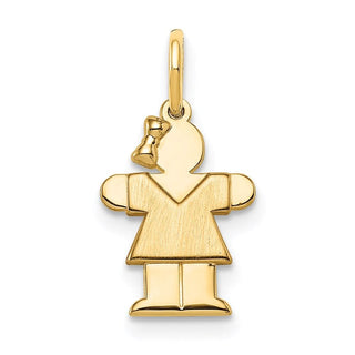 14k Yellow Gold Mini Girl Hugs Charm XK836