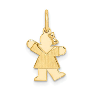 14k Yellow Gold Mini Girl Kiss Charm XK837