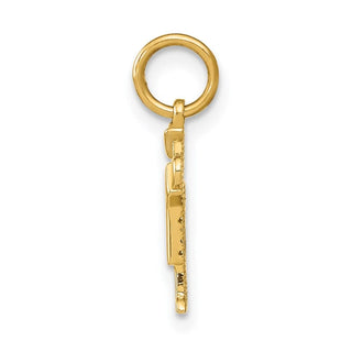 14k Yellow Gold Mini Boy Kiss Charm XK839
