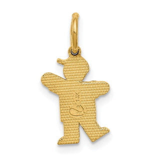 14k Yellow Gold Mini Boy Kiss Charm XK839