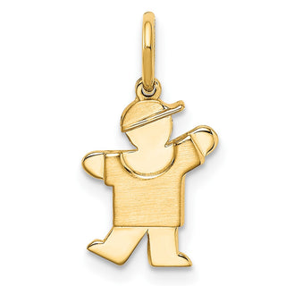 14k Yellow Gold Mini Boy Kiss Charm XK839