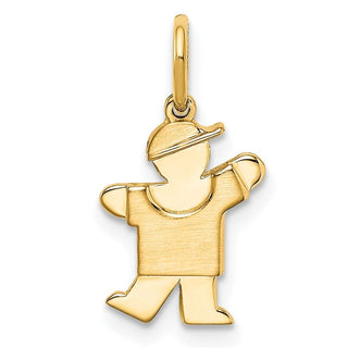 14k Yellow Gold Mini Boy Kiss Charm XK839