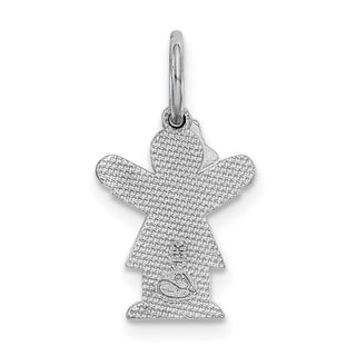 14k White Gold Mini Girl Love Charm XK841