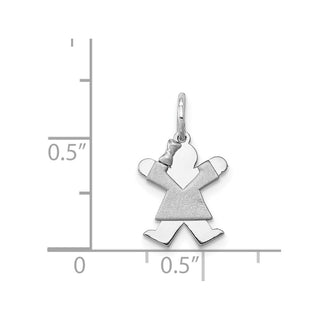 14k White Gold Mini Girl Joy Charm XK842