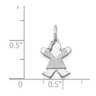 14k White Gold Mini Girl Joy Charm XK842