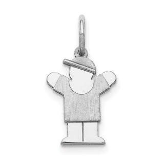 14k White Gold Mini Boy Love Charm XK843