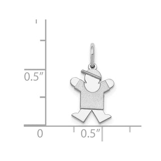 14k White Gold Mini Boy Joy Charm XK844