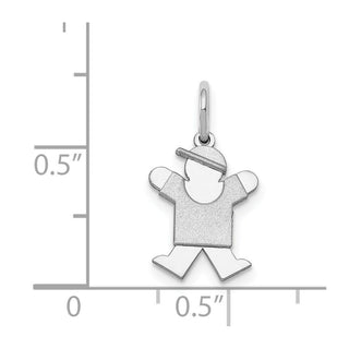 14k White Gold Mini Boy Joy Charm XK844