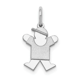 14k White Gold Mini Boy Joy Charm XK844
