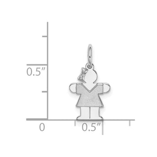 14k White Gold Mini Girl Hugs Charm XK845