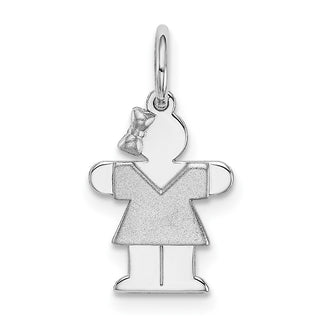 14k White Gold Mini Girl Hugs Charm XK845