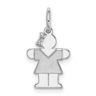 14k White Gold Mini Girl Hugs Charm XK845