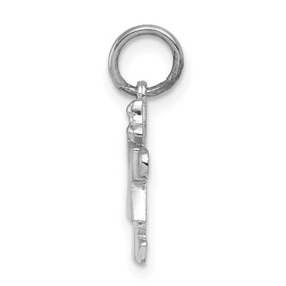 14k White Gold Mini Girl Kiss Charm XK846