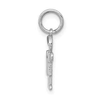 14k White Gold Mini Boy Lugs Charm XK847