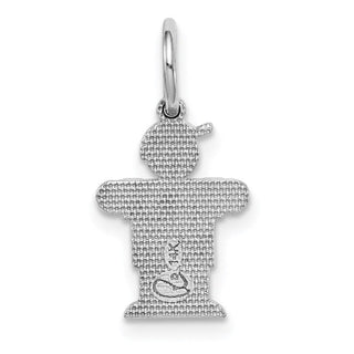 14k White Gold Mini Boy Lugs Charm XK847