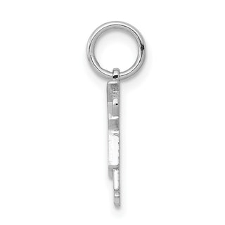 14k White Gold Mini Boy Kiss Charm XK848