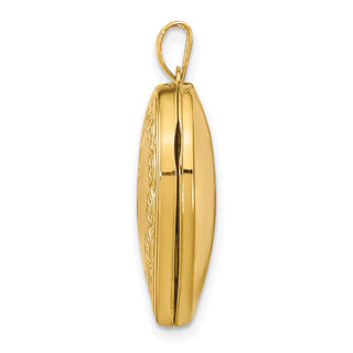 14K Yellow Gold Heart Locket Pendant