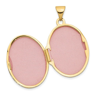 14K Yellow Gold with Rhodium-plating 21mm Oval Granddaughter Locket Pendant