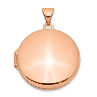 14k Rose Gold 20mm Round Locket Pendant