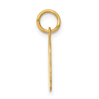 14k Yellow Gold Plain Small .018 Gauge Facing Right Engravable Boy Head Charm