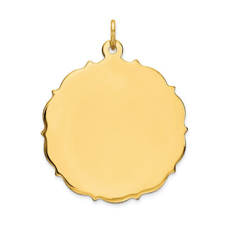 14k Yellow Gold Plain .013 Gauge Engravable Disc Charm XM230/13