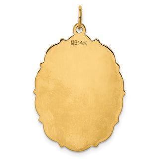 14k Yellow Gold Plain .018 Gauge Engravable Disc Charm XM231/18