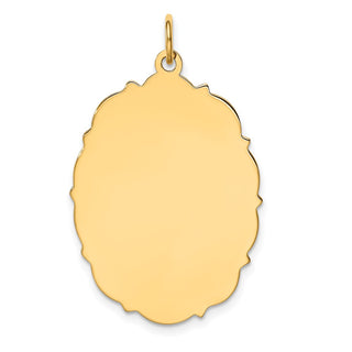 14k Yellow Gold Plain .018 Gauge Engravable Disc Charm XM231/18