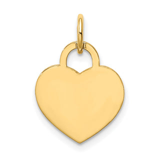 14k Yellow Gold Small Engravable Heart Charm XM521/11